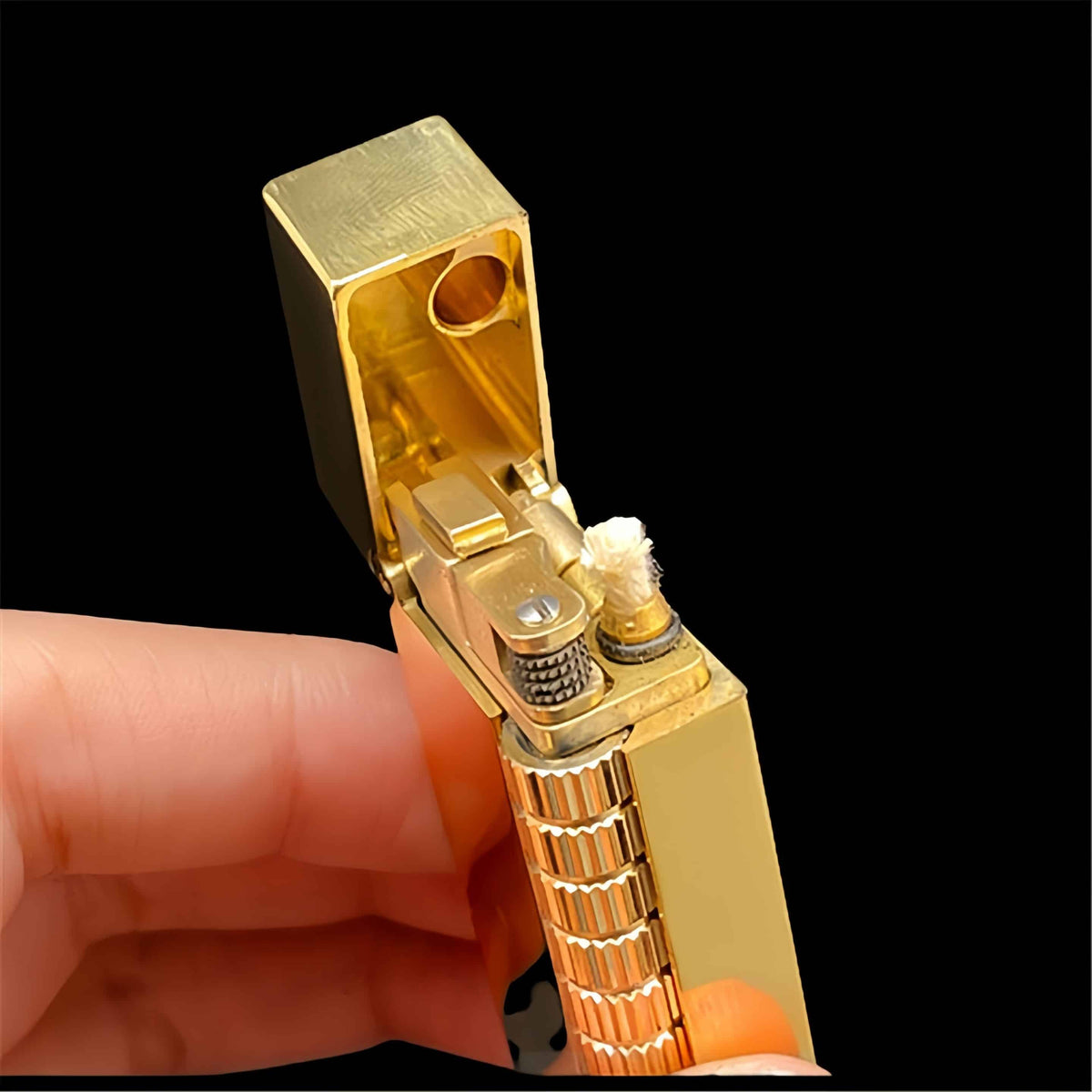 Side-Slip Vintage Lighter - Boutique Gold Mechanical Art