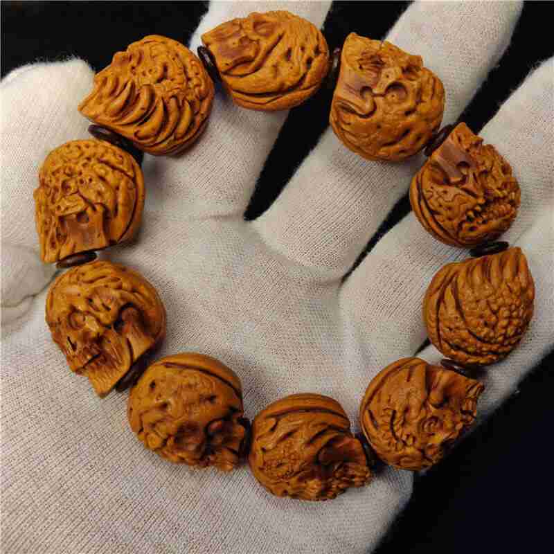 Splatterpunk Skull Bracelet - Hand-Carved Fangs Series