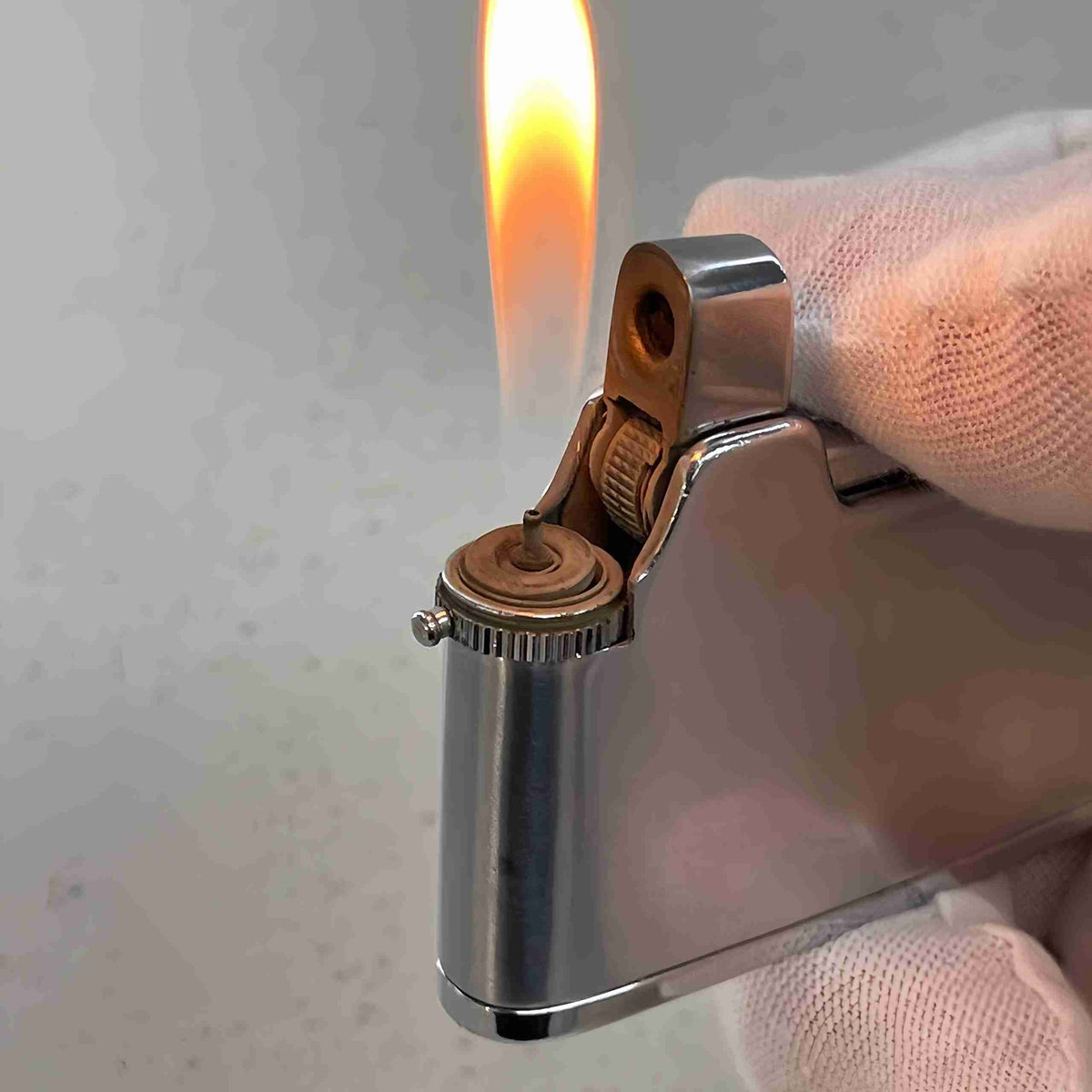 Antique Minerva Lighter - 1960s Crown Mechanical Art